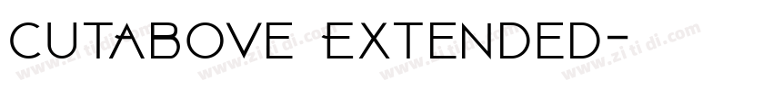 CutAbove Extended字体转换